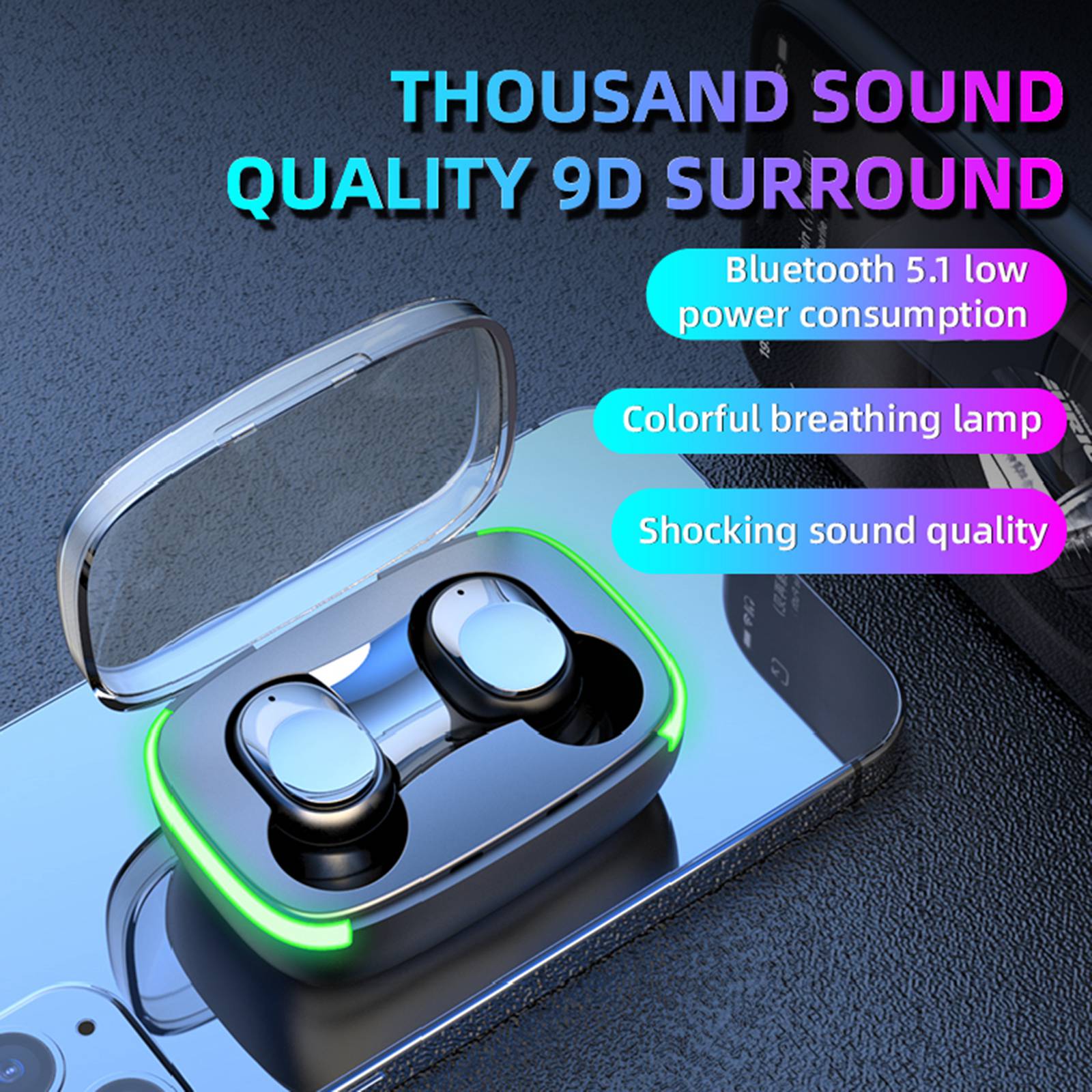 Y60 Bluetooth Headset TWS Earbuds Low Latency Gaming Headset Wireless In-Ear Headphones with Breathing Light Y60 Bluetooth Headset TWS Earbuds Low Latency Gaming Headset Wireless In-Ear Headphones with Breathing Light